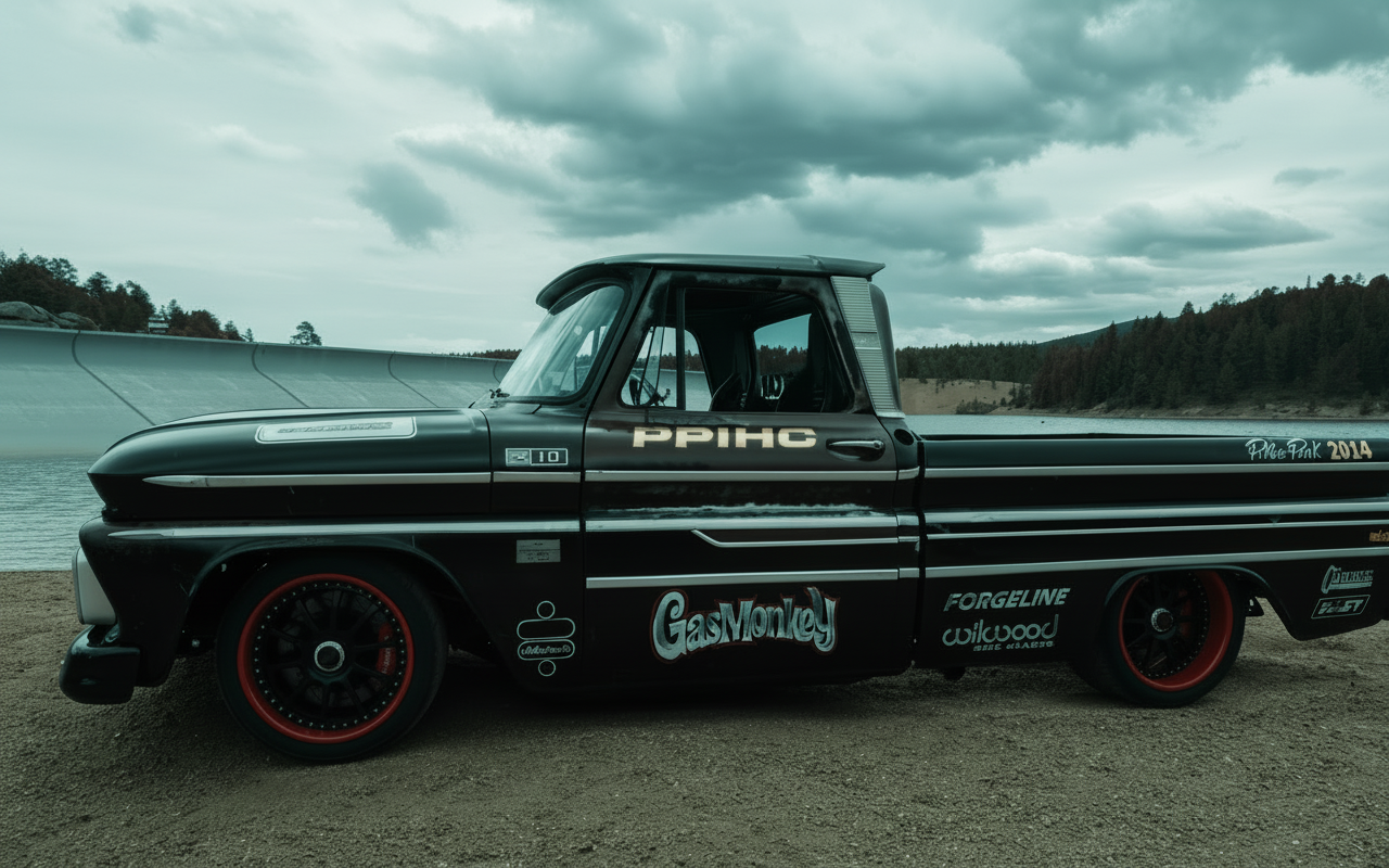 Custom modified pickup truck